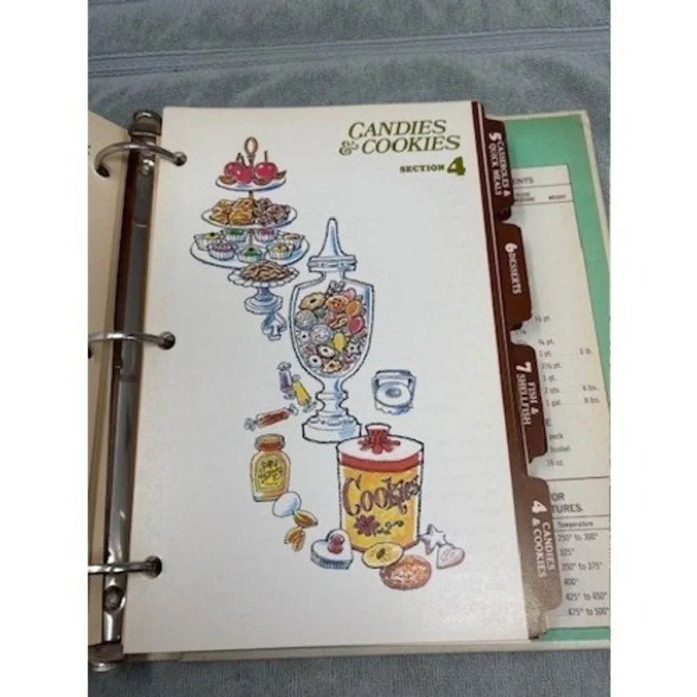 Vintage‎ Arizona Homemakers Cookbook Ring Bound Illustrated Tabbed Dividers